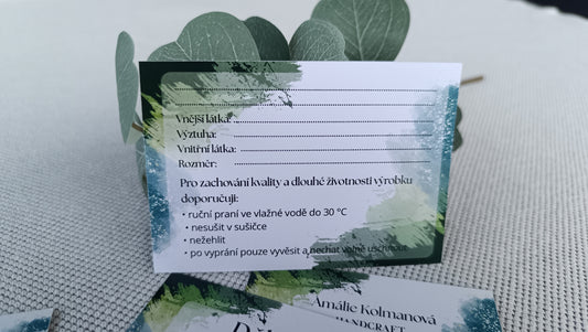 Kartičky k produktu 350 ofset - 105x75mm