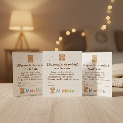 Slevové a děkovné karty