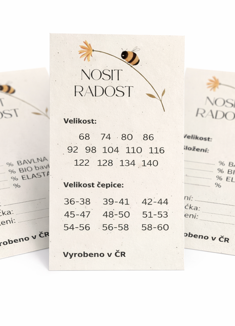 Velikostní kartičky