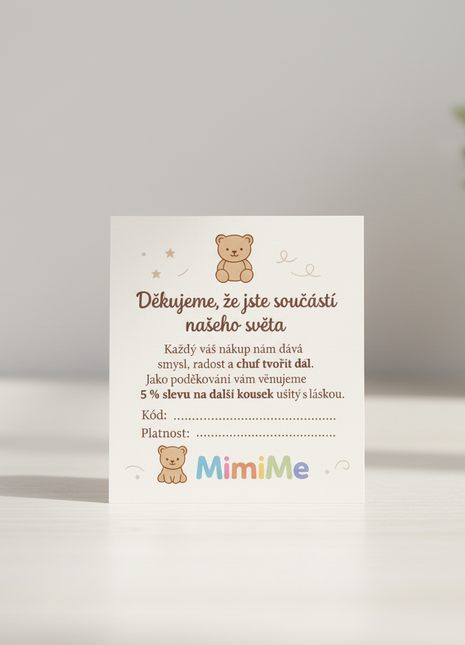 Slevové a děkovné karty