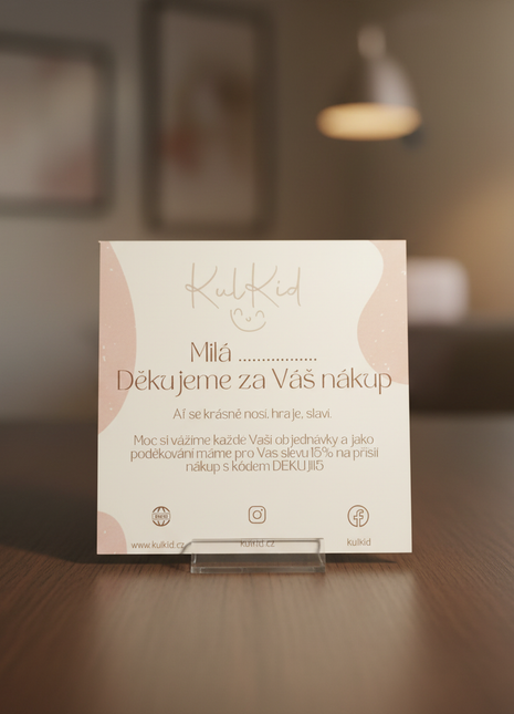 Slevové a děkovné karty