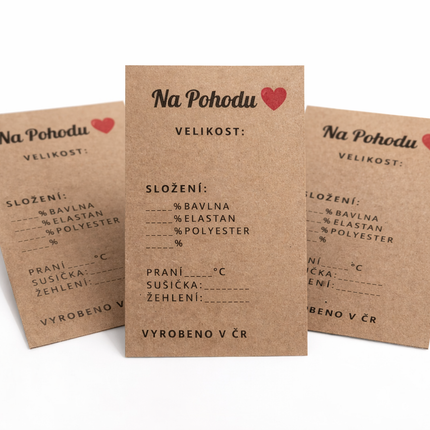 Velikostní kartičky